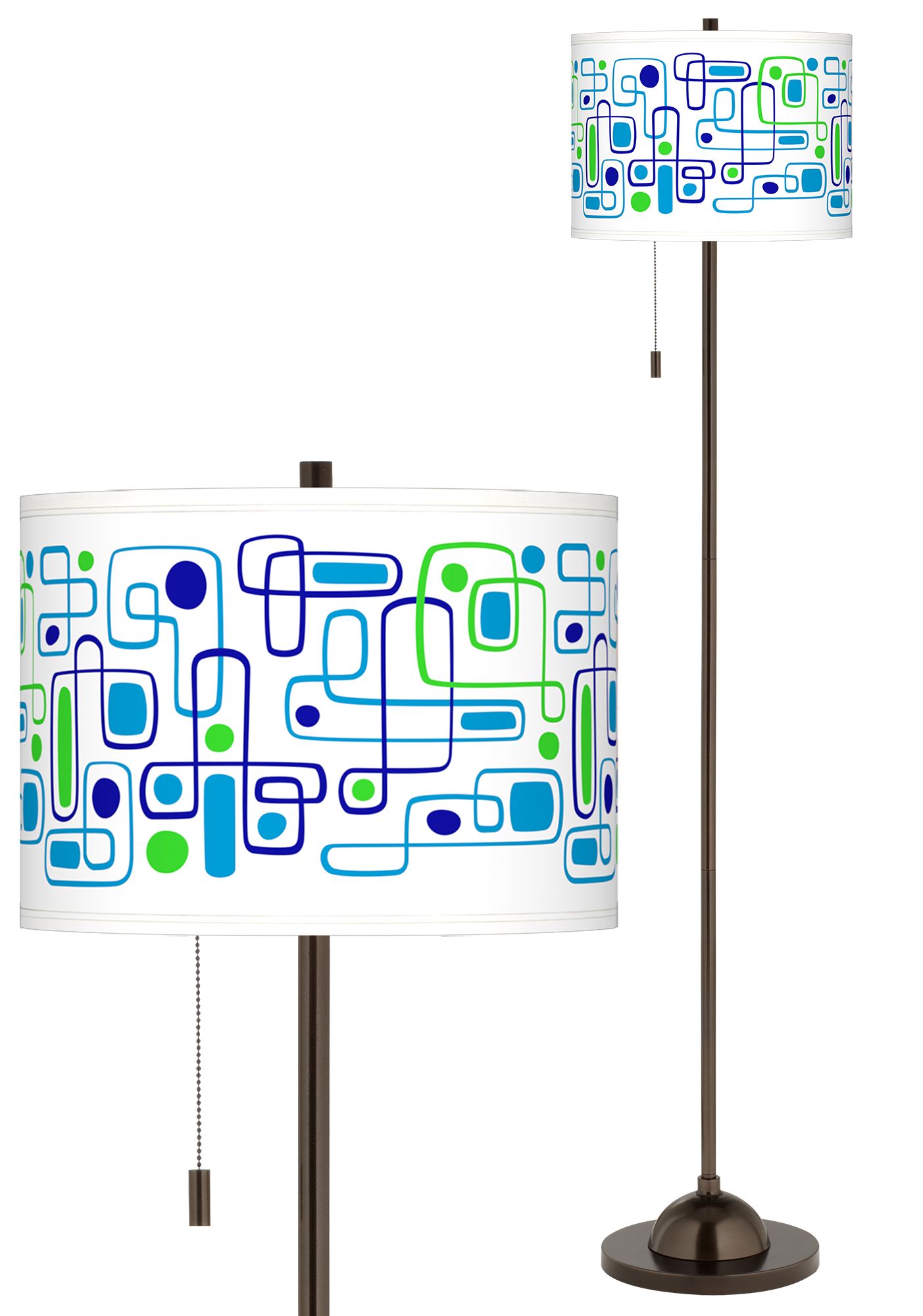 Racktrack Giclee Glow Bronze Club Floor Lamp