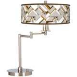 Craftsman Mosaic Giclee CFL Swing Arm Desk Lamp