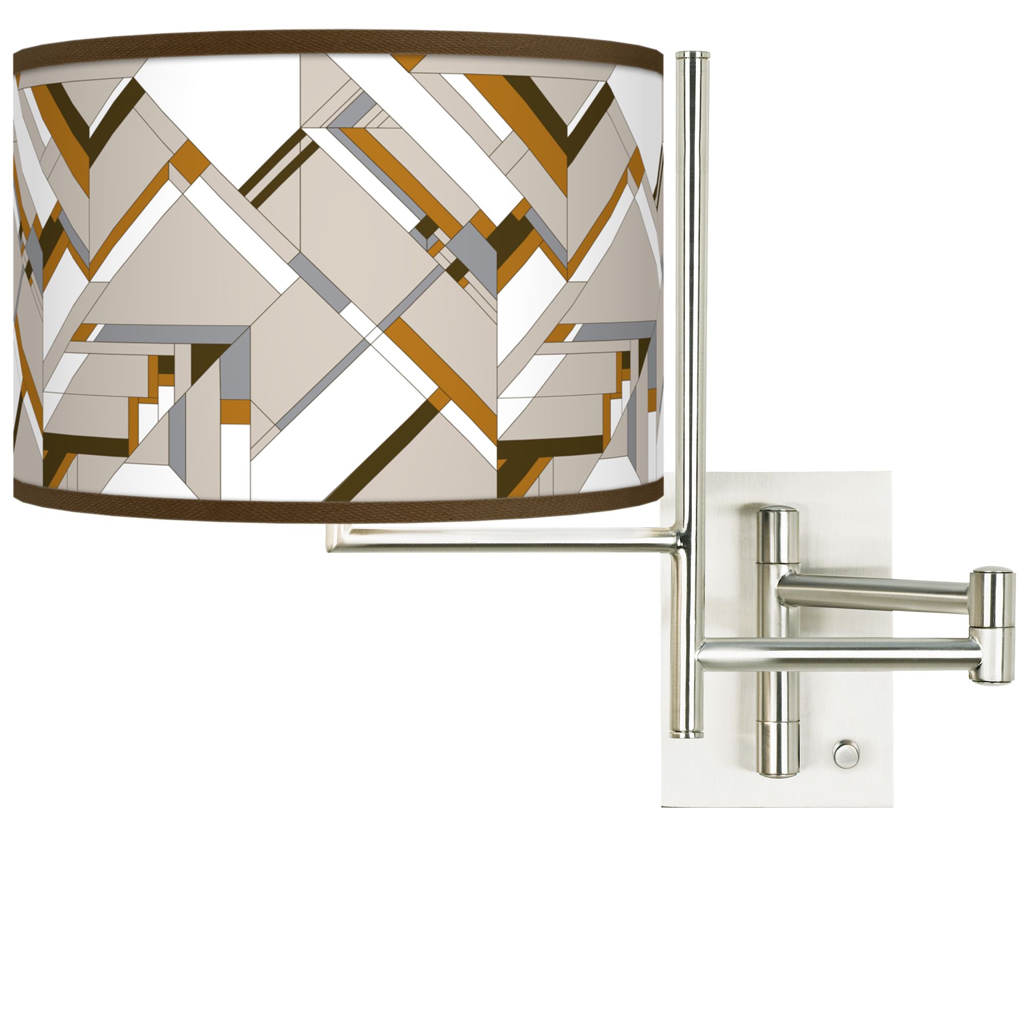 Tempo Craftsman Mosaic Plug-in Swing Arm Wall Lamp