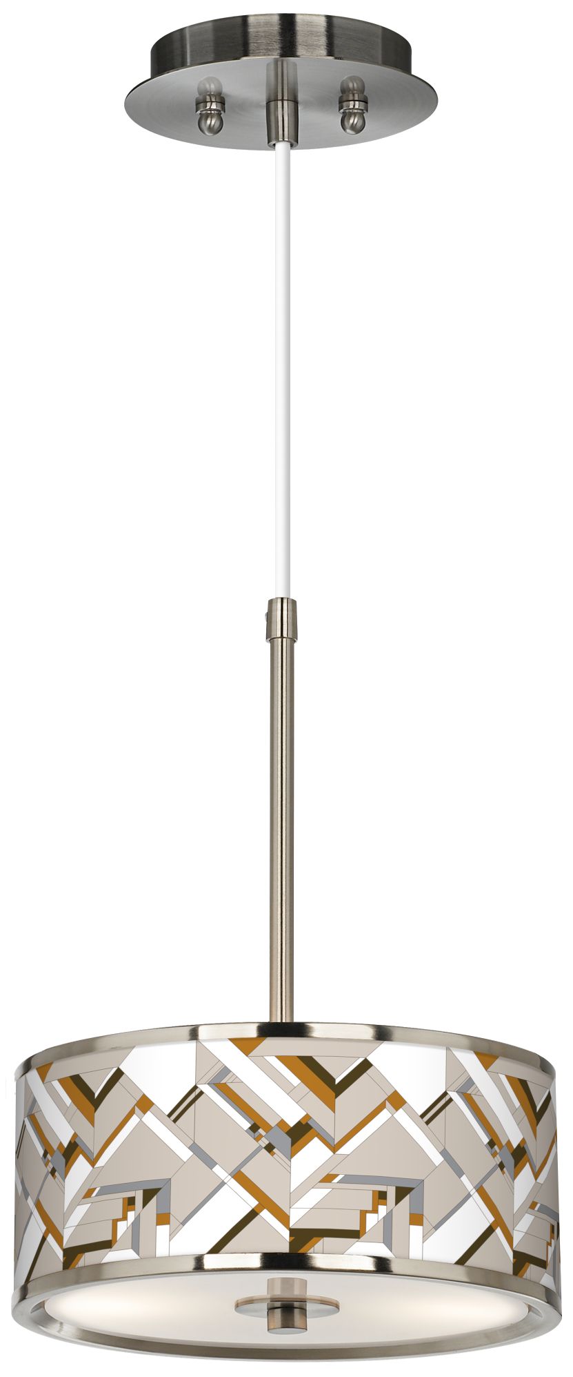 Craftsman Mosaic Giclee Glow 10 1/4" Wide Pendant Light