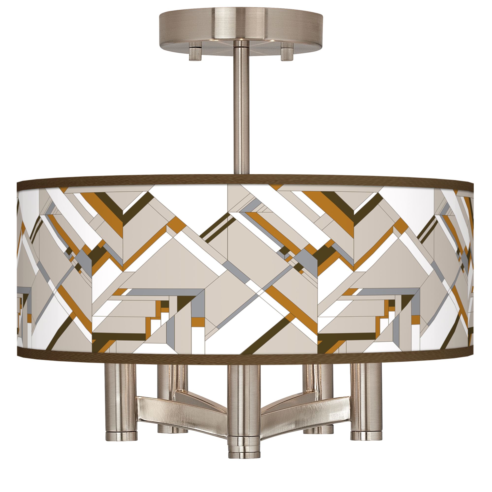 Craftsman Mosaic Ava 5-Light Nickel Ceiling Light - #54Y23 ...