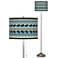 Elephant March Brushed Nickel Pull Chain Floor Lamp