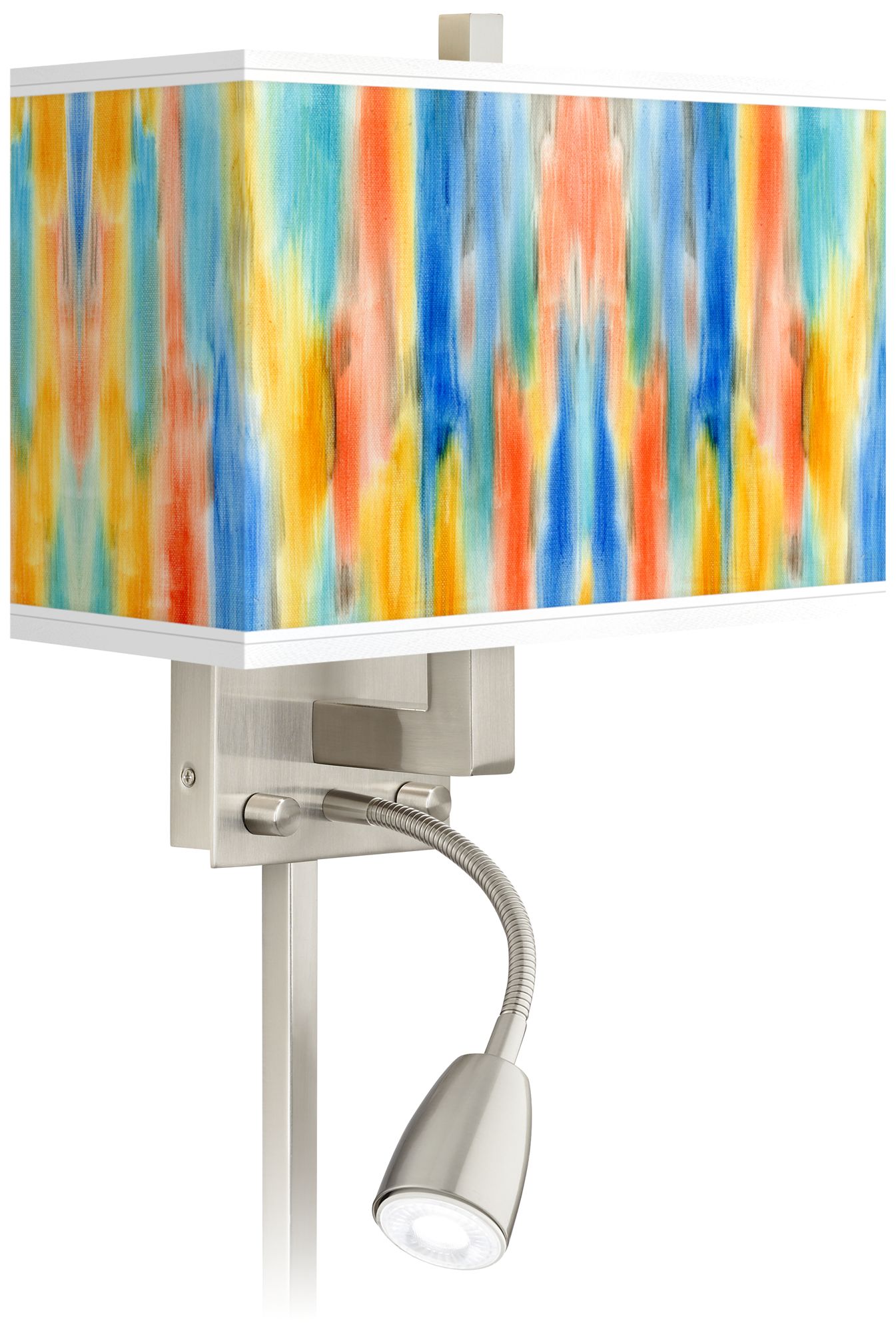 Tricolor Wash Giclee Glow LED Reading Light Plug-In Sconce