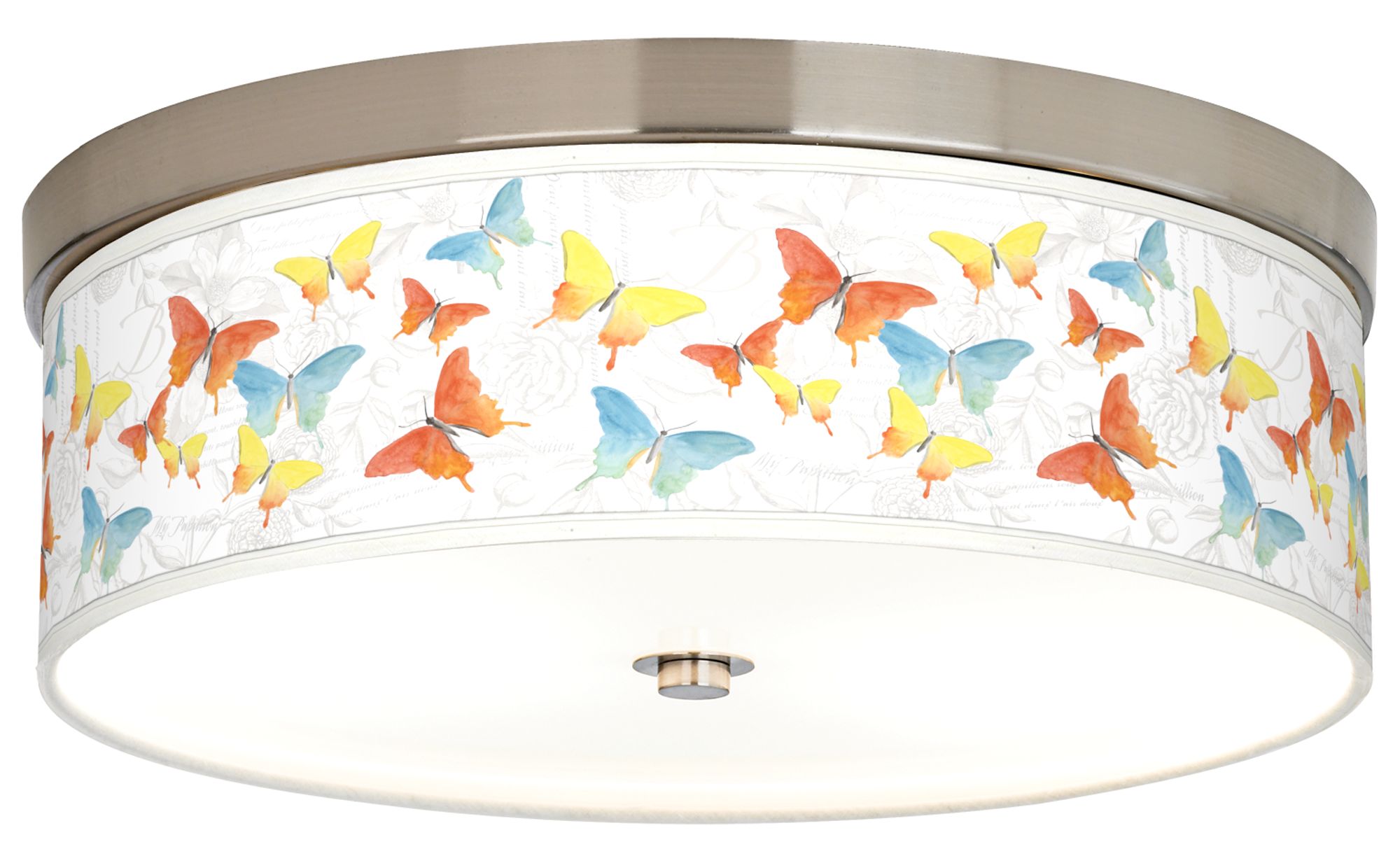 Pastel Butterflies Giclee Energy Efficient Ceiling Light