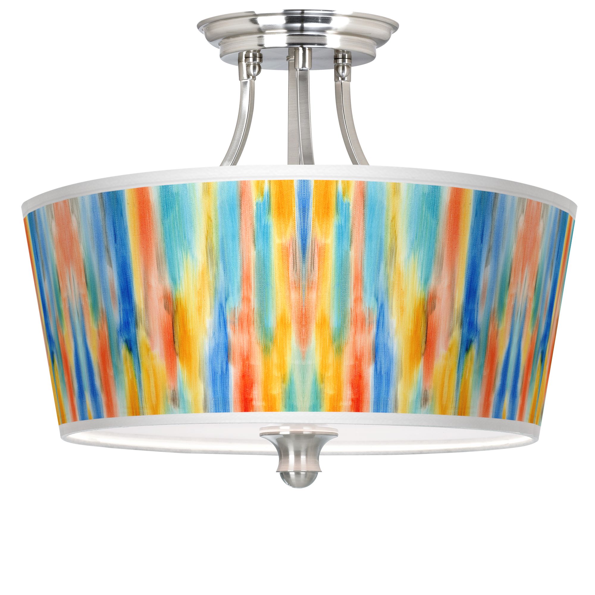Tricolor Wash Tapered Drum Giclee Ceiling Light