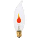 3 Watt Flicker Flame Candelabra Base Bulb