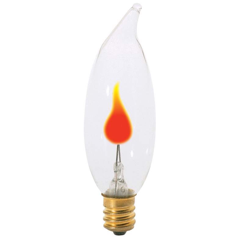 3 Watt Flicker Flame Candelabra Base Bulb