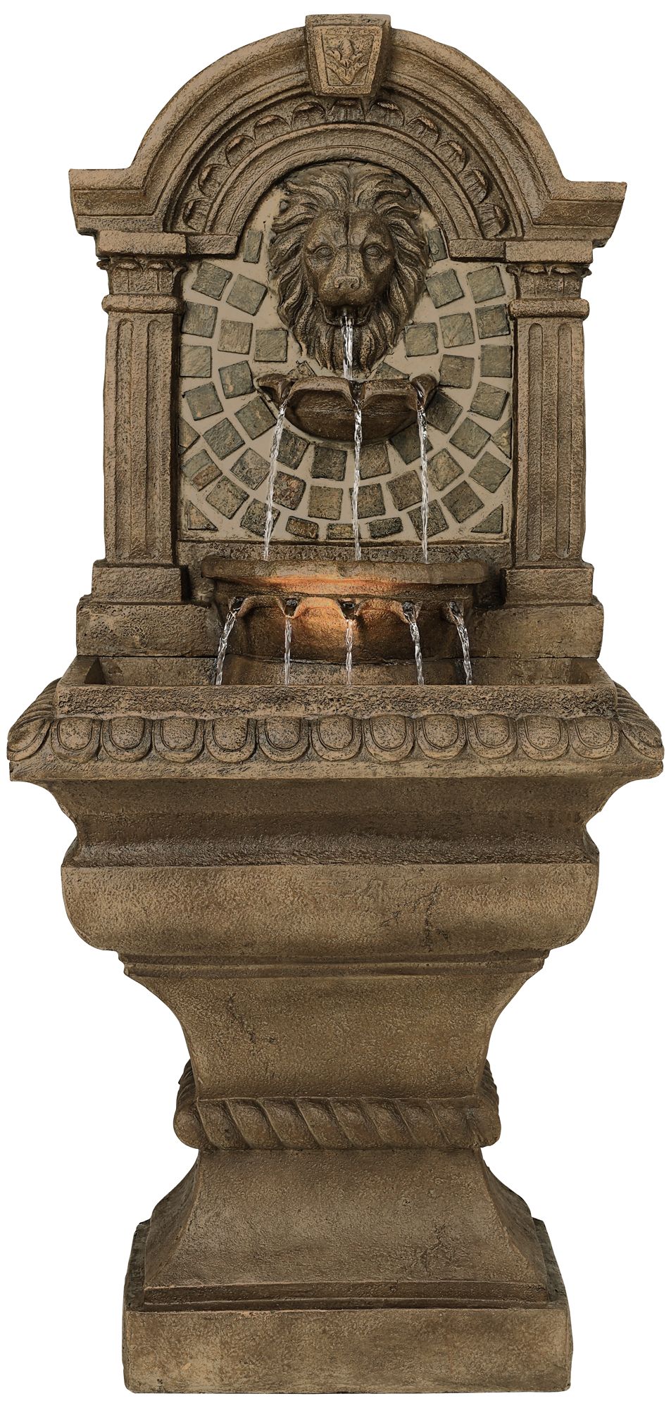 Royal Lions-Head 51" High Floor Fountain