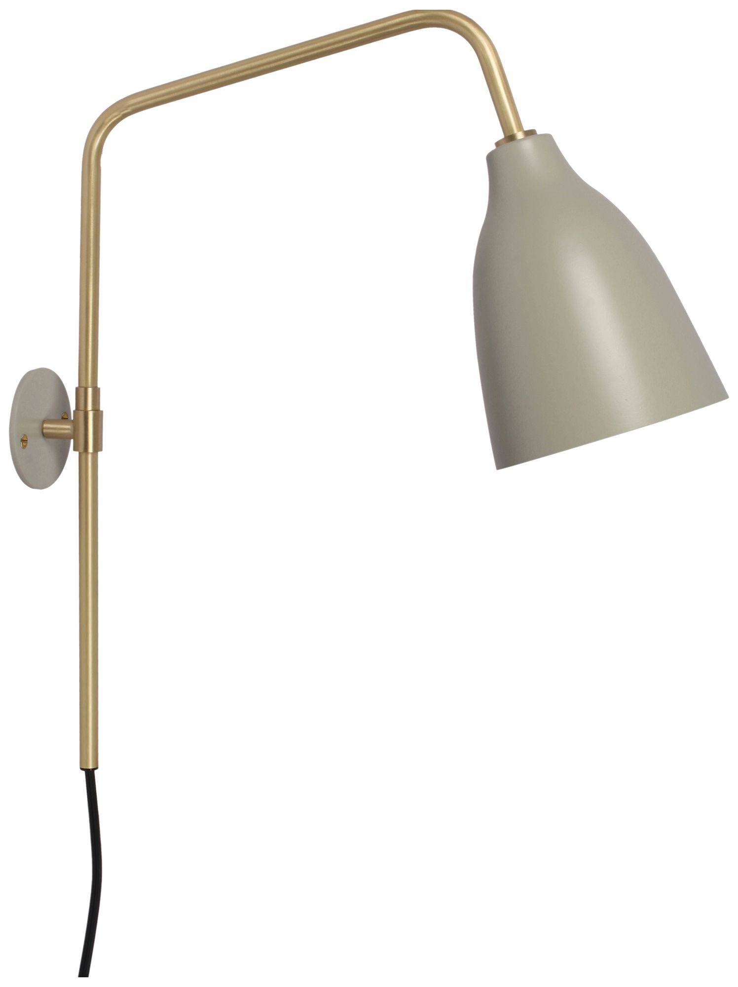 Renwil Browne Brass Satin Plated Grey Powder Wall Sconce 5.5x16.5x18"