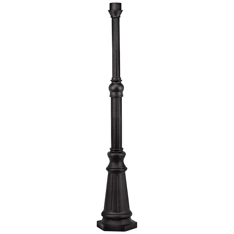 Black Finish 78&quot; High Outdoor Lighting Post with Base