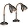 Forty West Gage Raw Metal Desk Lamps Set of 2