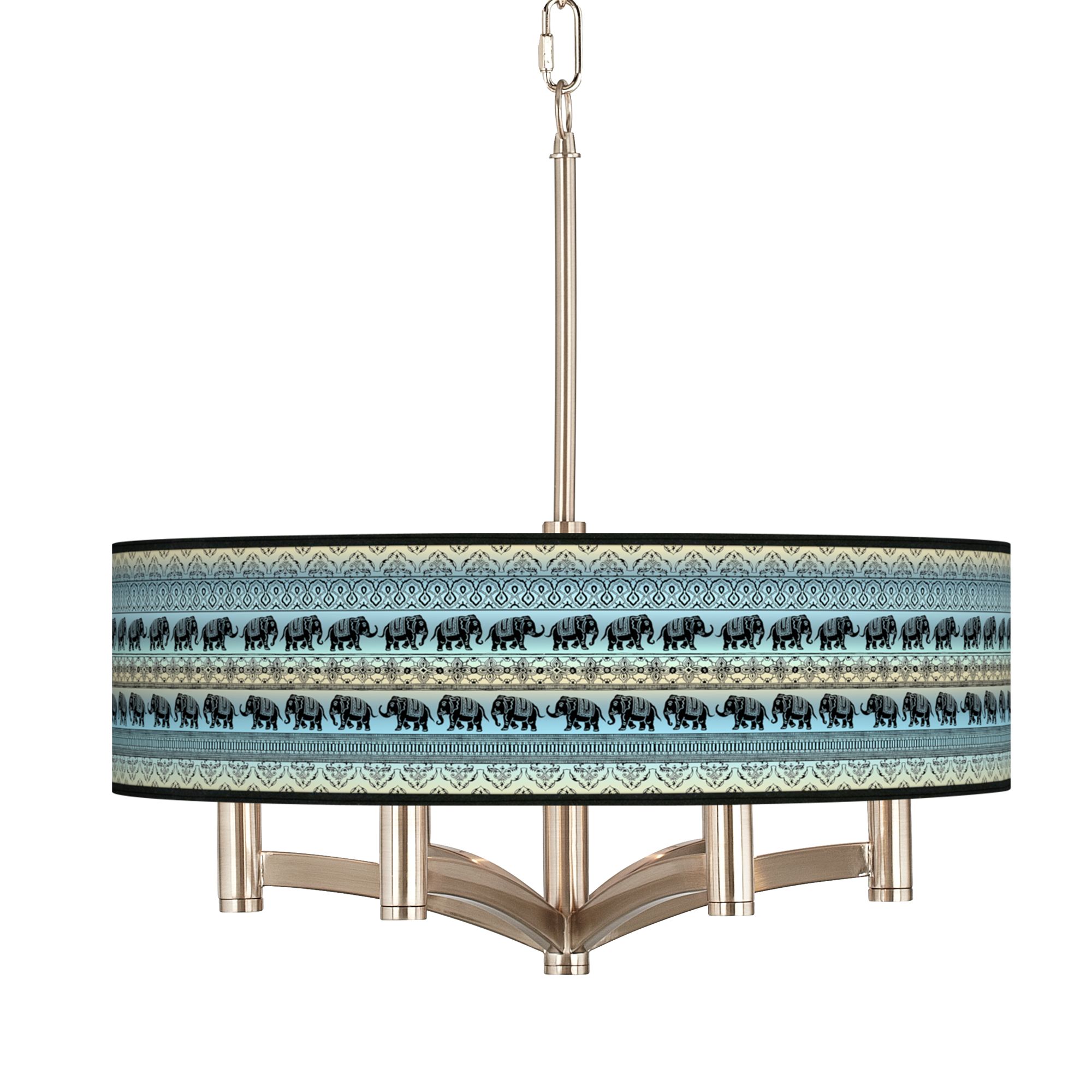 Elephant March Ava 6-Light Nickel Pendant Chandelier