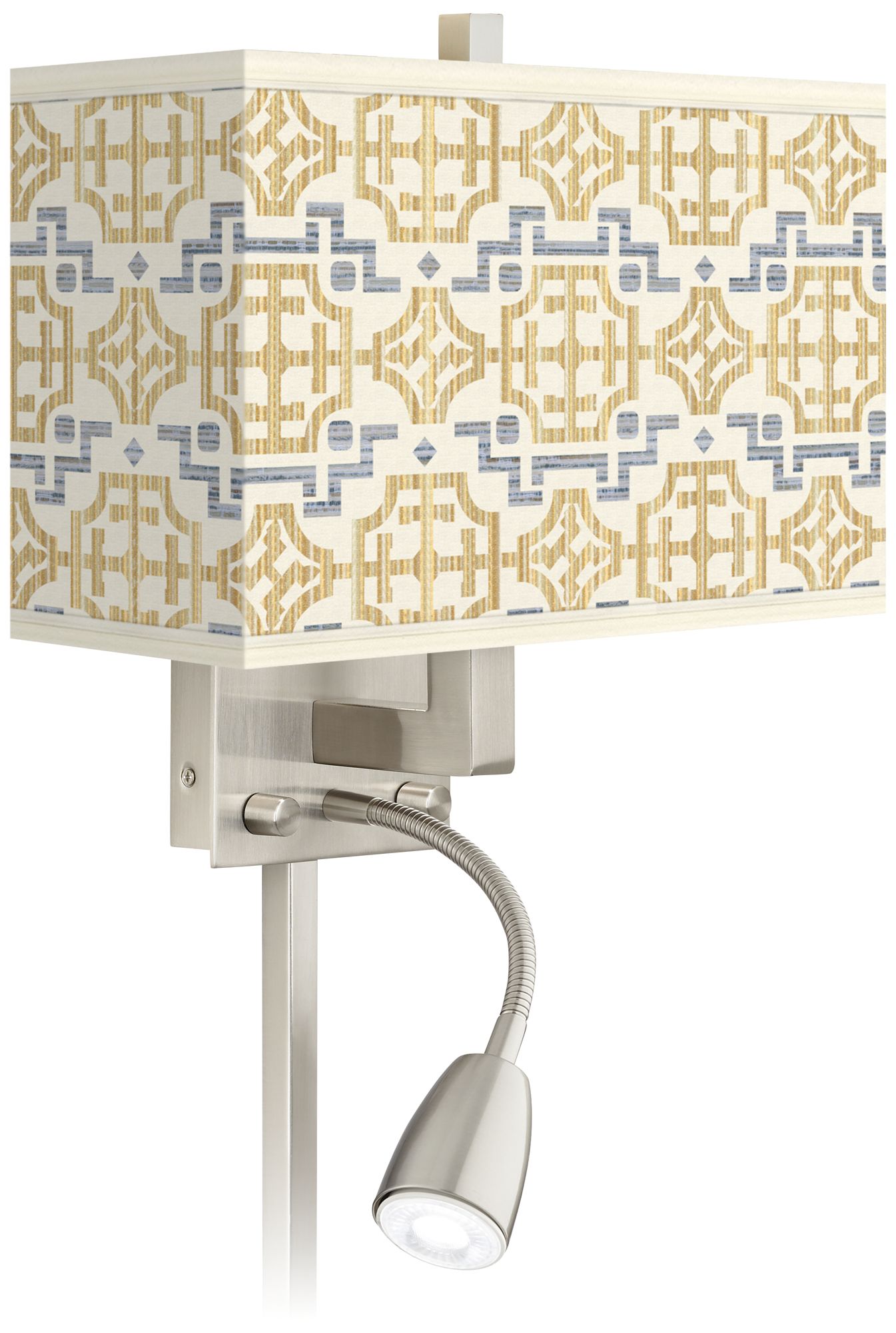 Willow Chinoiserie Giclee Glow LED Reading Light Plug-In Sconce