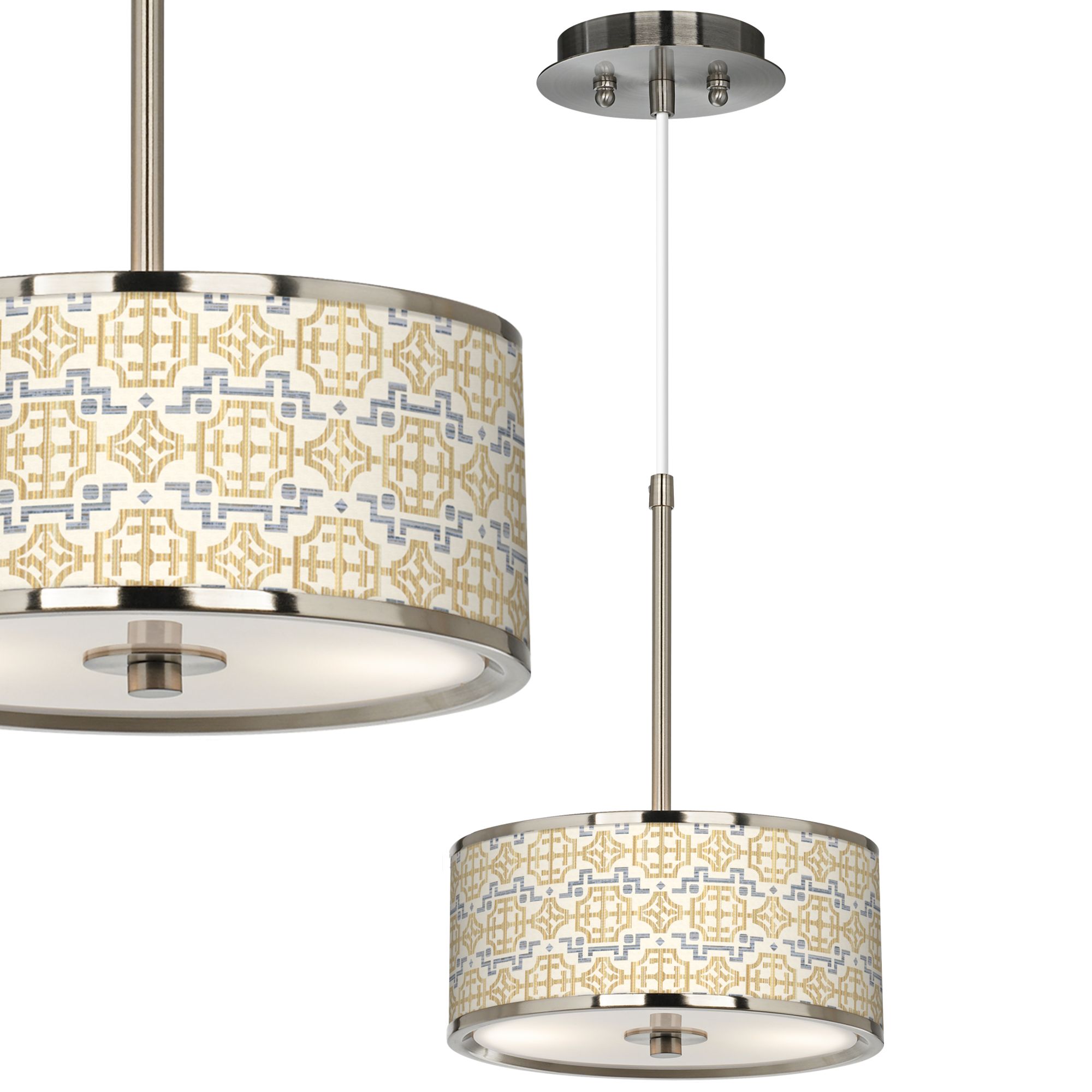 Willow Chinoiserie Giclee Glow 10 1/4" Wide Pendant Light