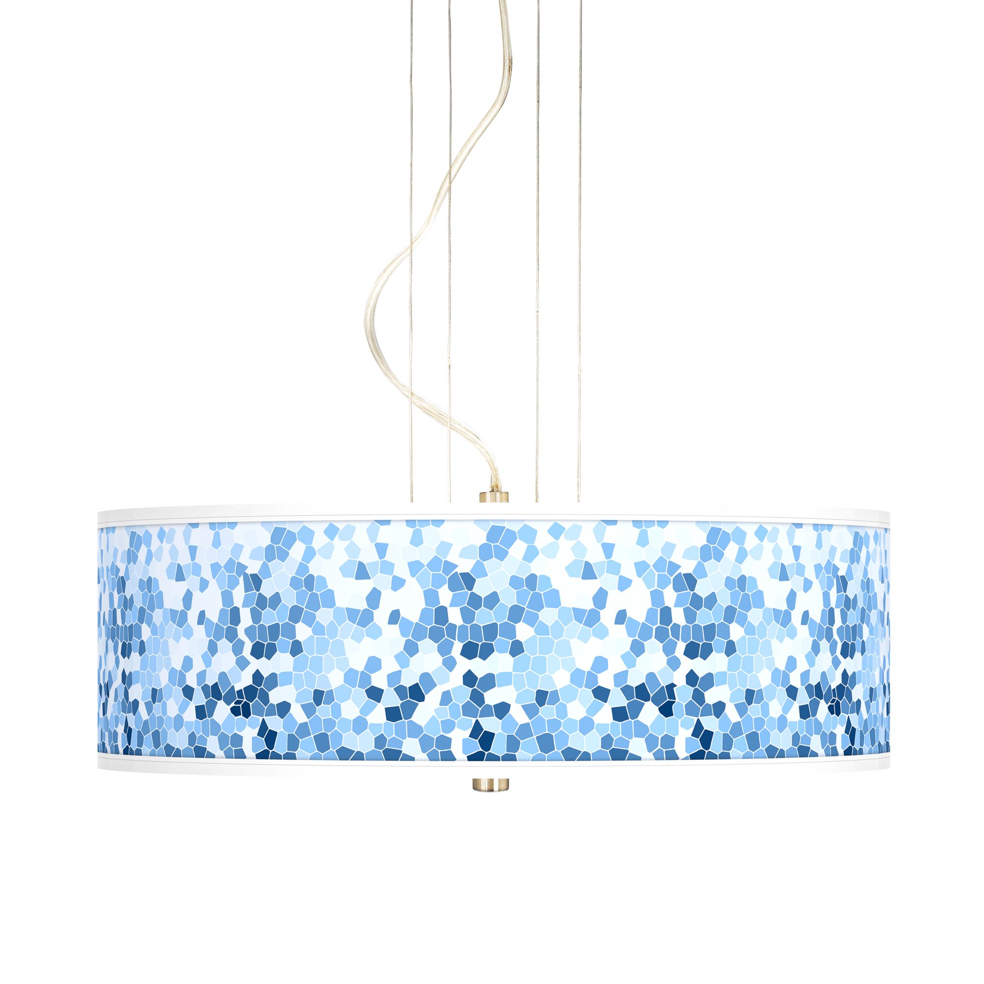 Ocean Mosaic 20" Wide 3-Light Pendant Chandelier