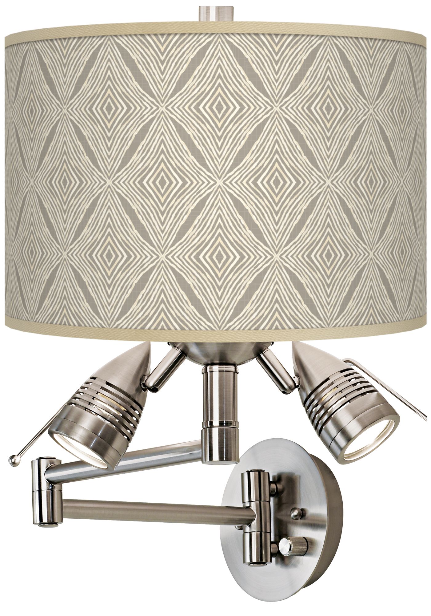 Moroccan Diamonds Giclee Plug-In Swing Arm Wall Lamp