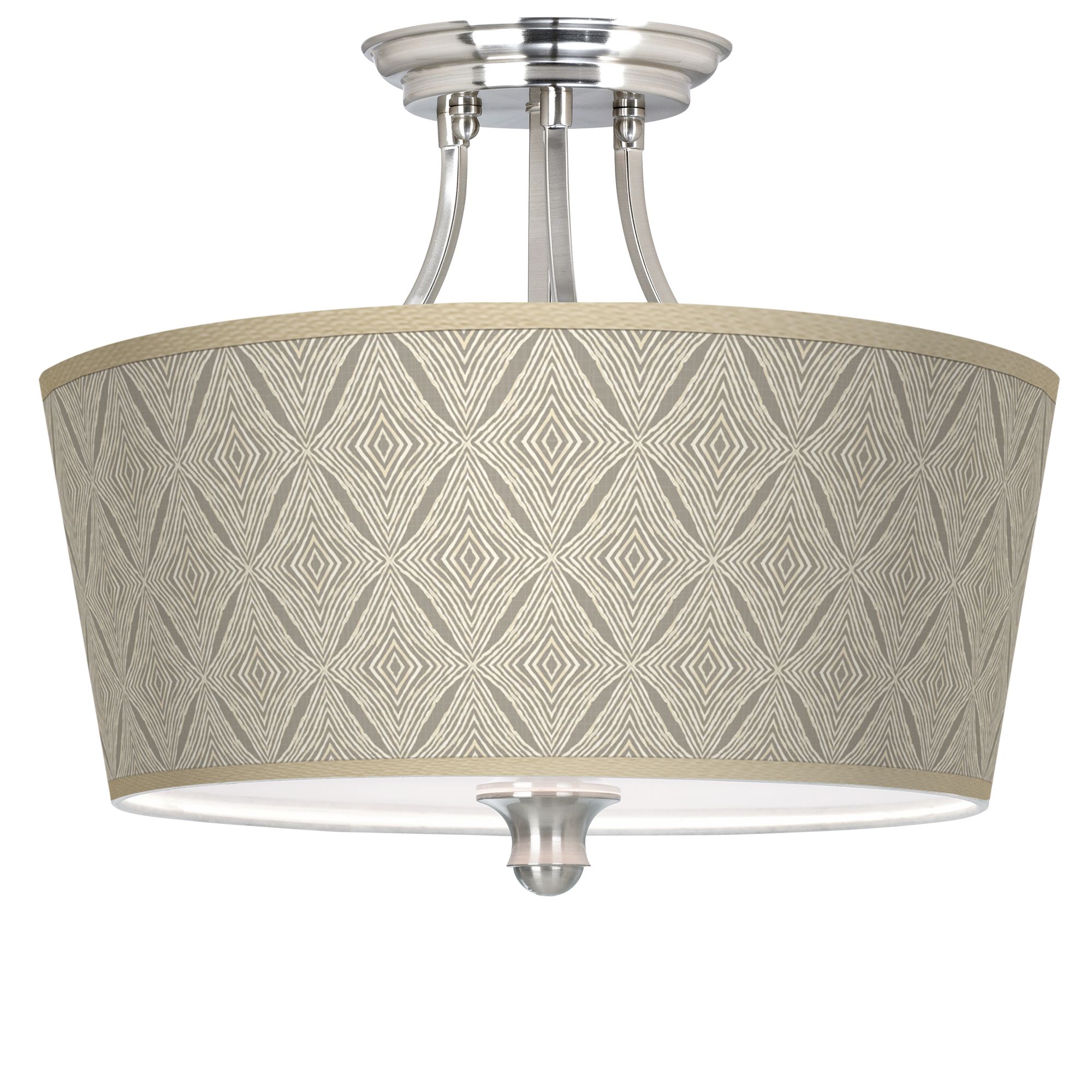 Moroccan Diamonds Tapered Drum Giclee Ceiling Light