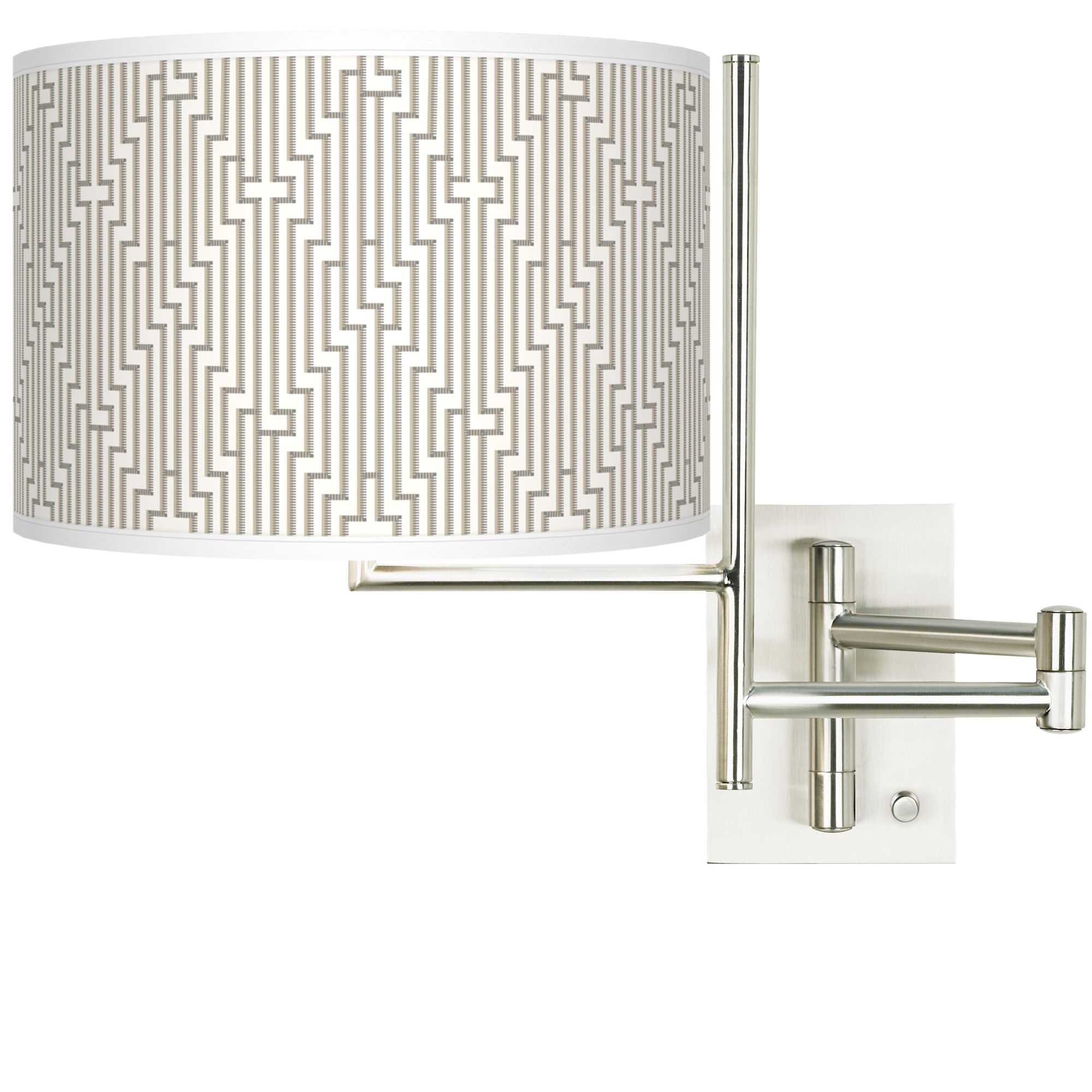 Tempo Diamond Maze Plug-in Swing Arm Wall Lamp