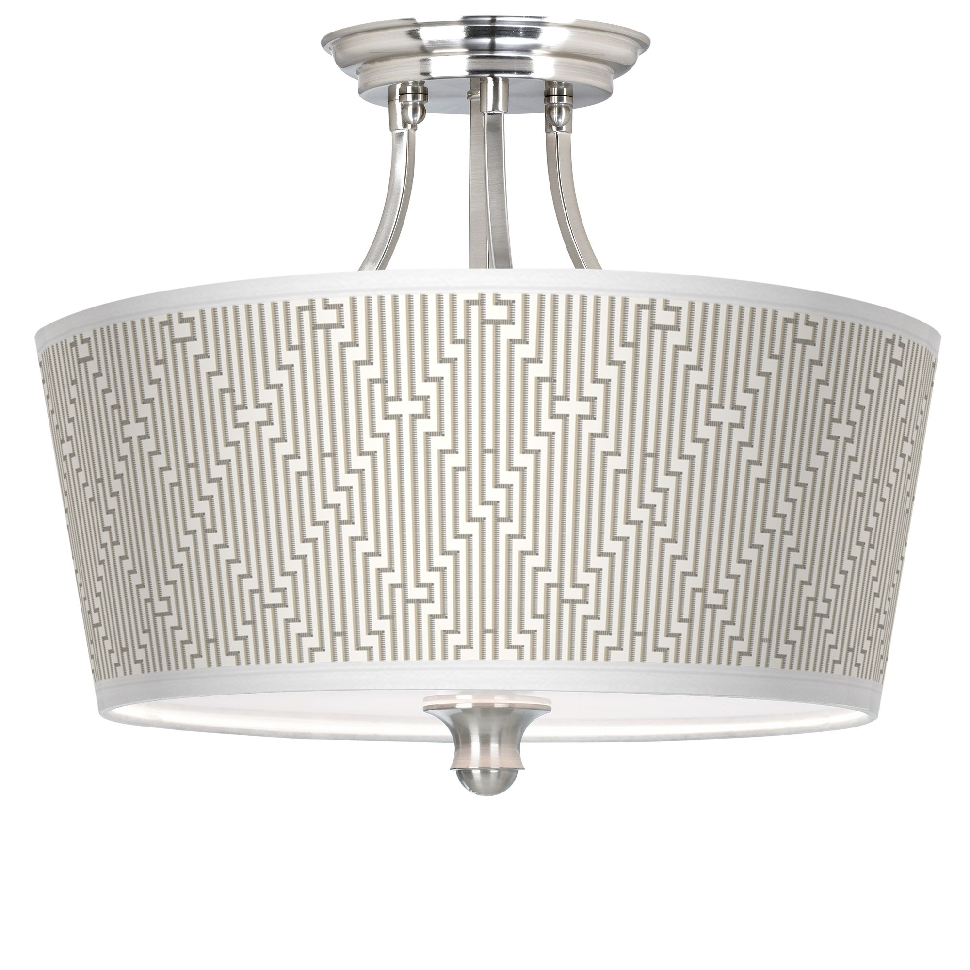 Diamond Maze Tapered Drum Giclee Ceiling Light