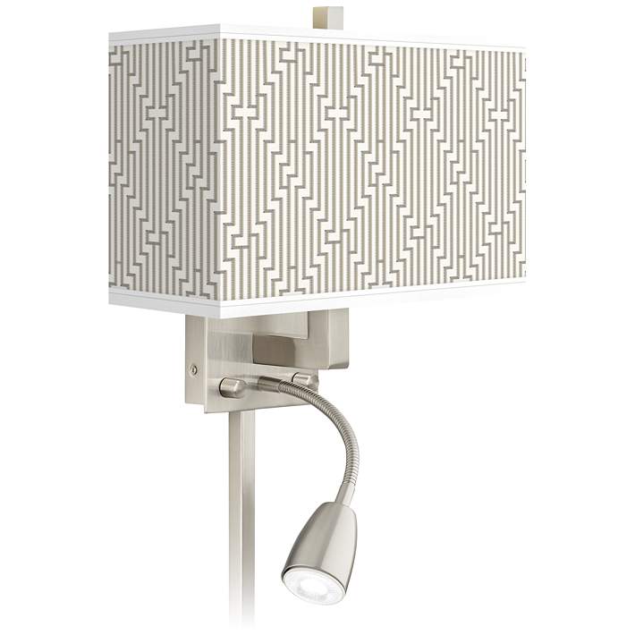 Diamond Maze Giclee Glow Led Reading Light Plug In Sconce