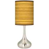 Tawny Zebrawood Giclee Droplet Table Lamp