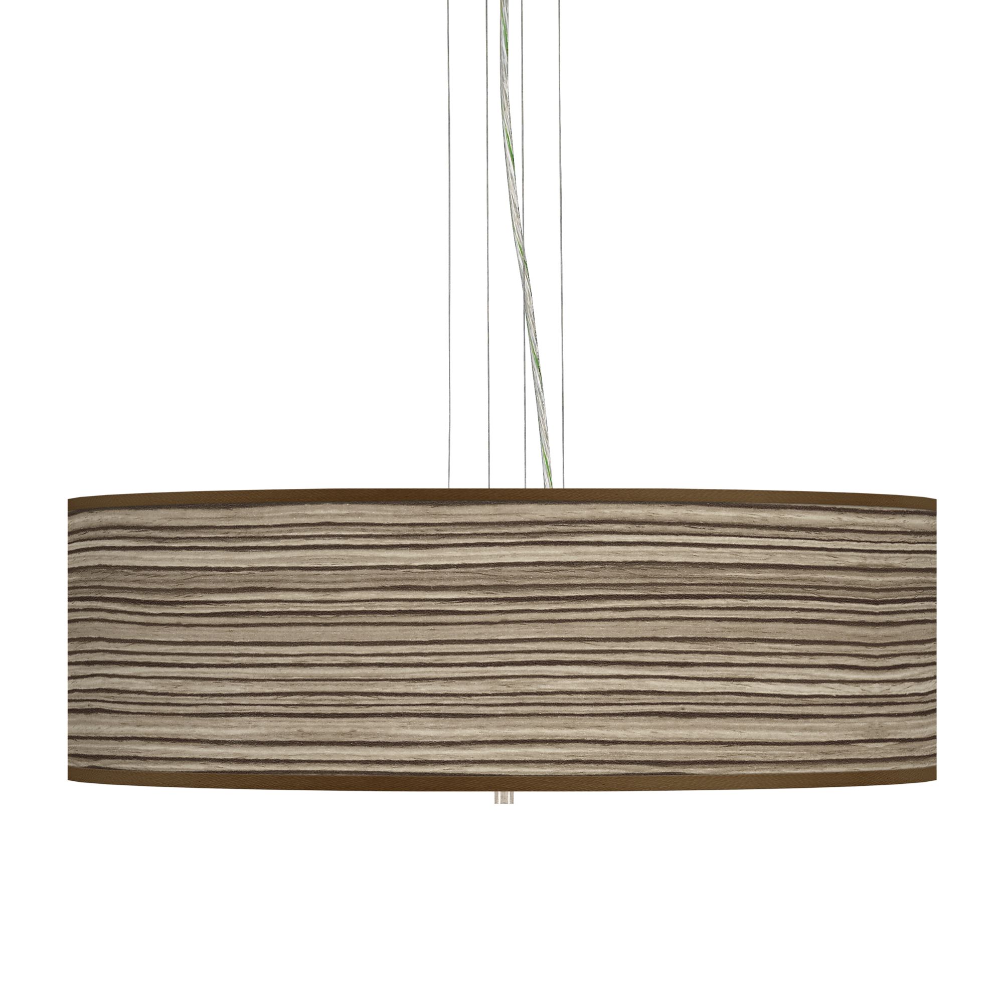 Cedar Zebrawood Giclee 24" Wide 4-Light Pendant Chandelier