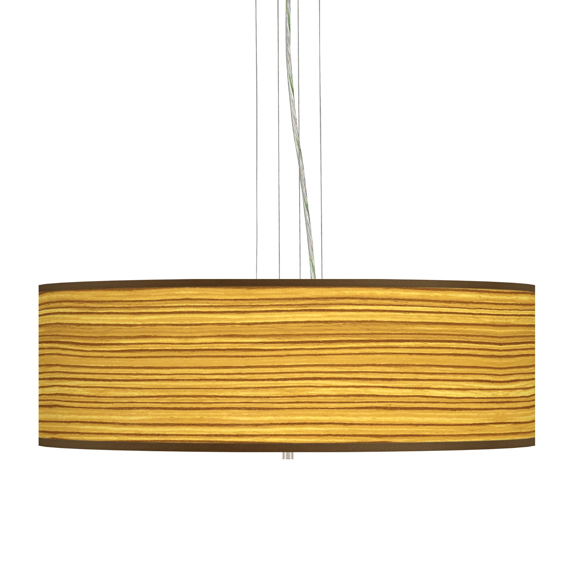 Tawny Zebrawood Giclee 24" Wide 4-Light Pendant Chandelier