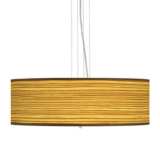 Tawny Zebrawood Giclee 24&quot; Wide 4-Light Pendant Chandelier
