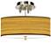 Tawny Zebrawood Giclee 14" Wide Ceiling Light