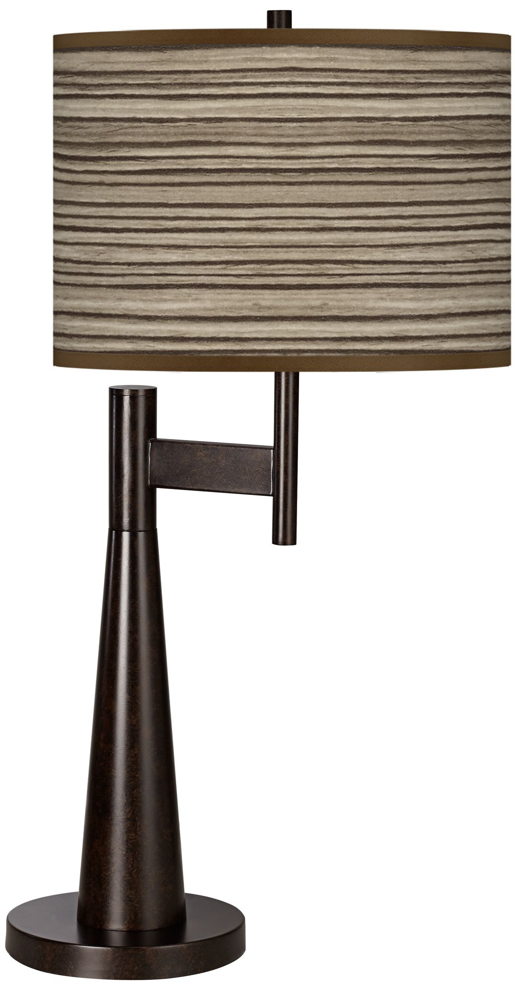 Cedar Zebrawood Giclee Novo Table Lamp