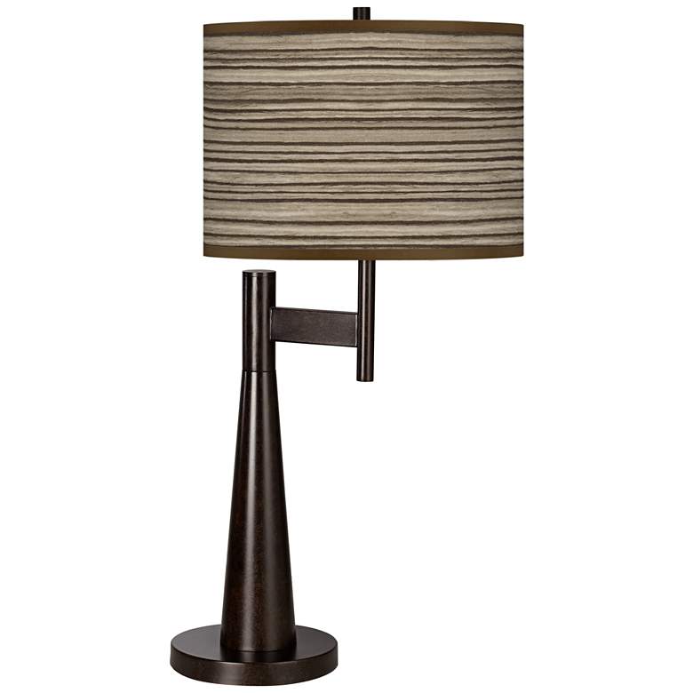 Image 1 Cedar Zebrawood Giclee Novo Table Lamp