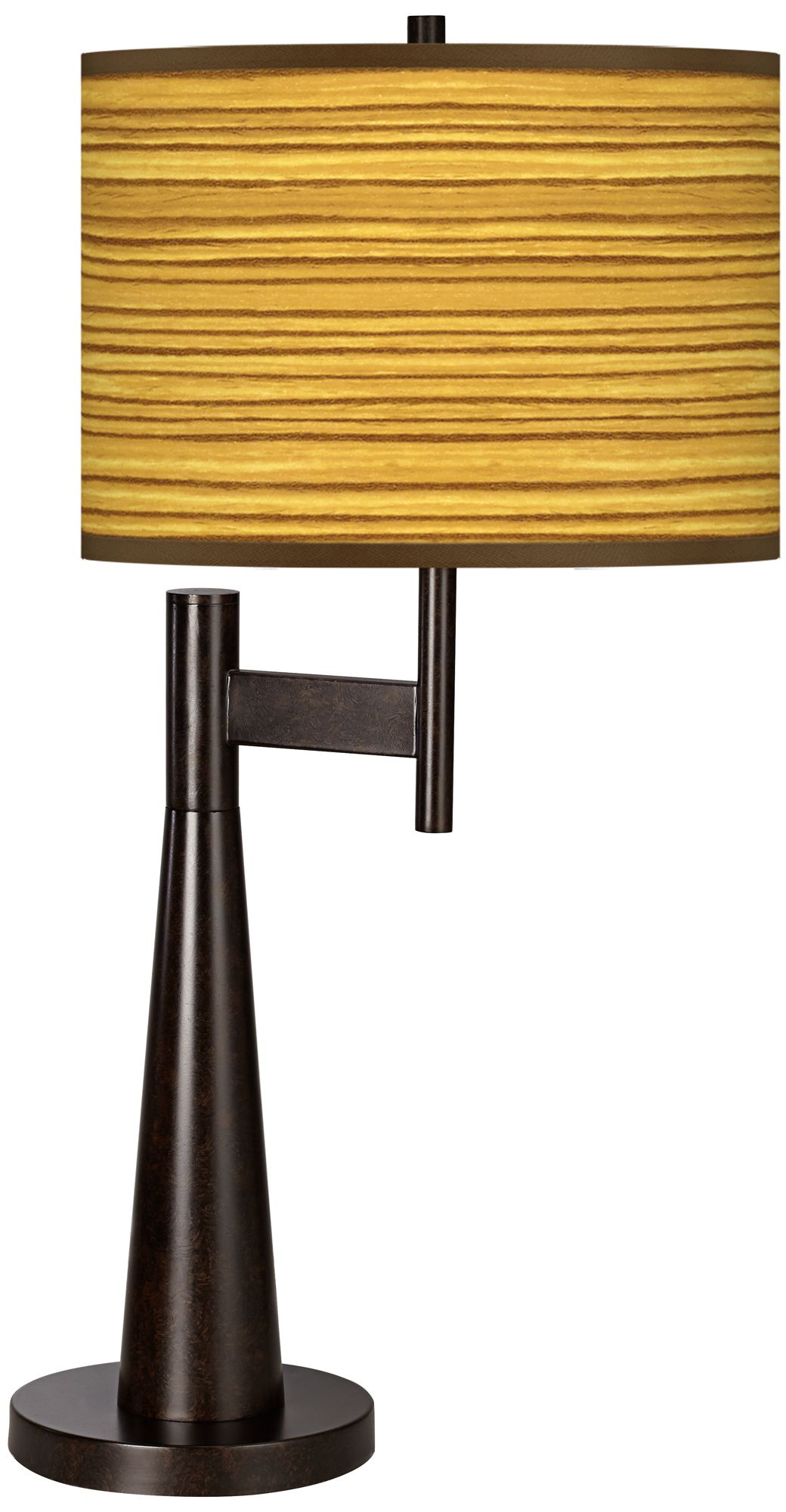 Tawny Zebrawood Giclee Novo Table Lamp