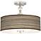 Cedar Zebrawood Giclee 16" Wide Semi-Flush Ceiling Light