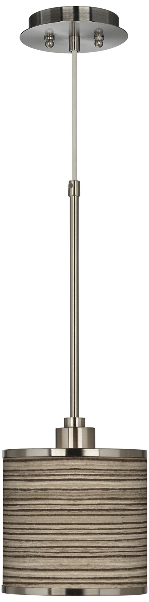 Cedar Zebrawood Giclee Glow Mini Pendant Light