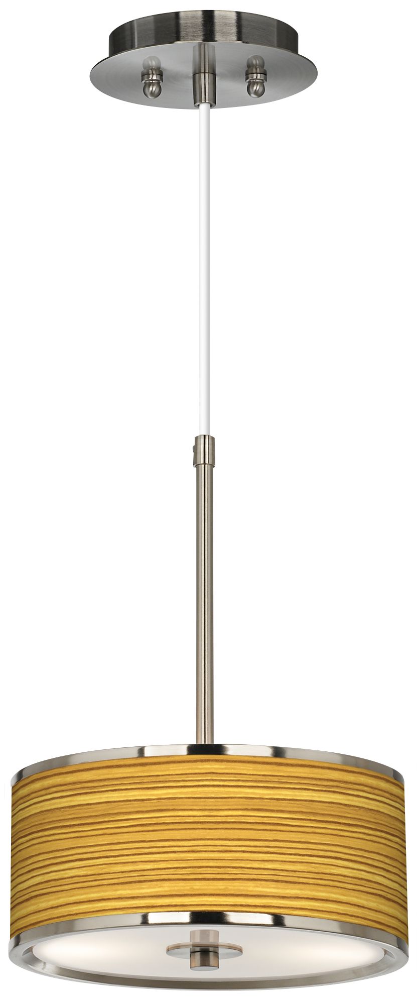 Tawny Zebrawood Giclee Glow 10 1/4" Wide Pendant Light