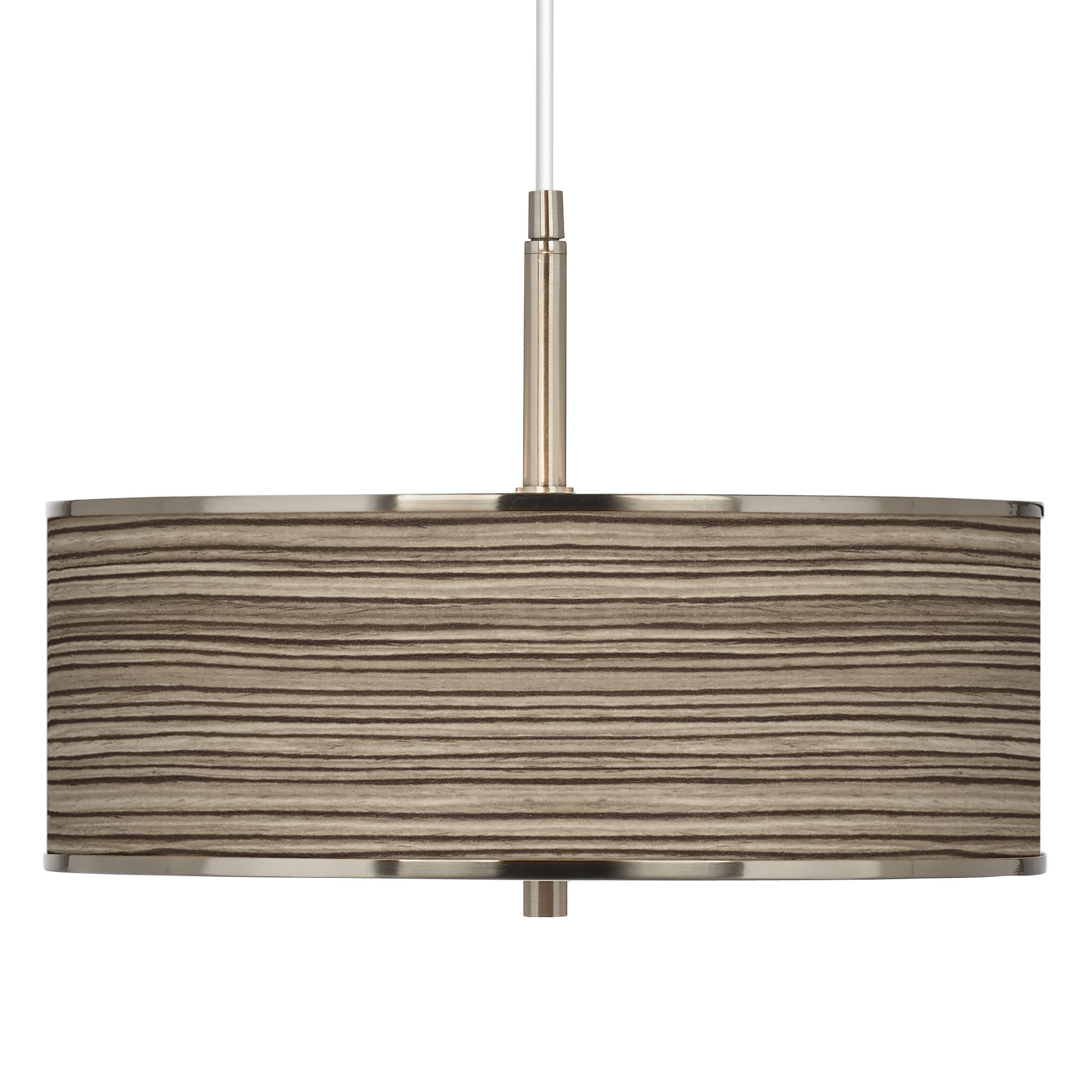 Cedar Zebrawood Giclee Glow 16" Wide Pendant Light