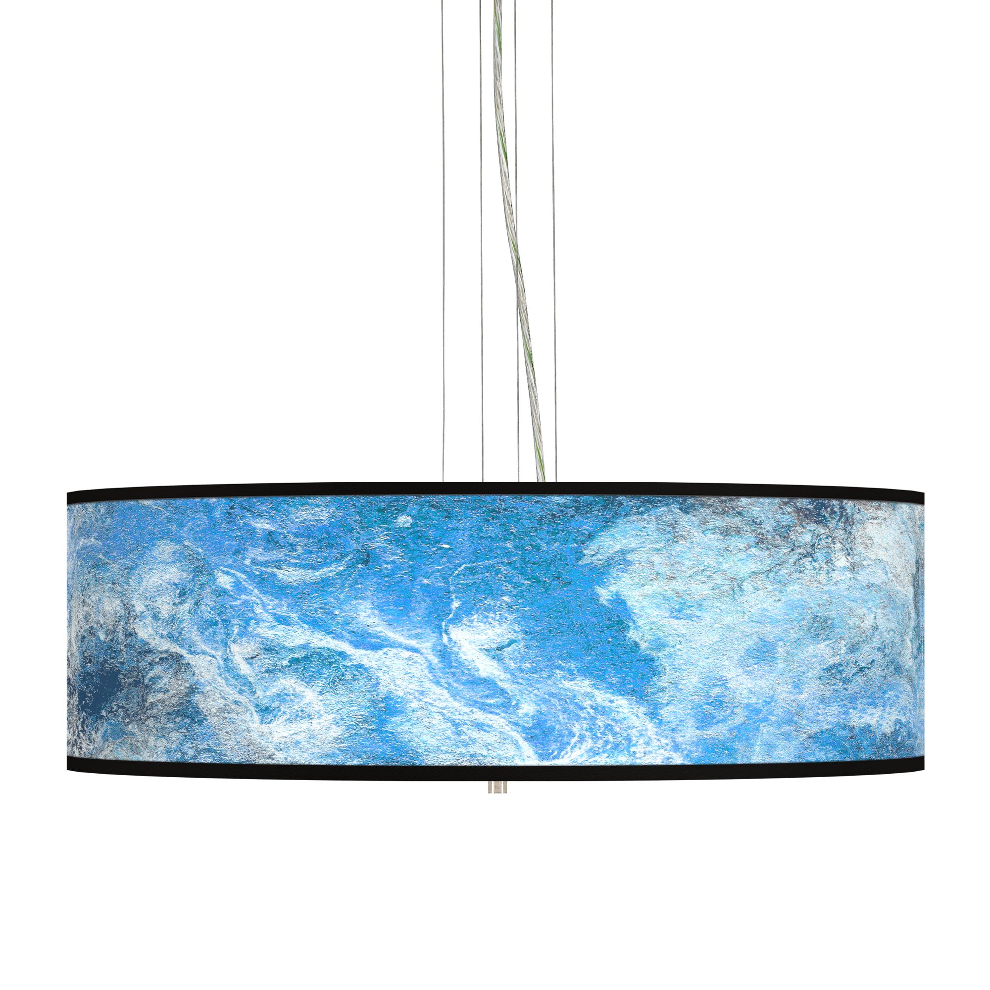 Ultrablue Giclee 24" Wide 4-Light Pendant Chandelier
