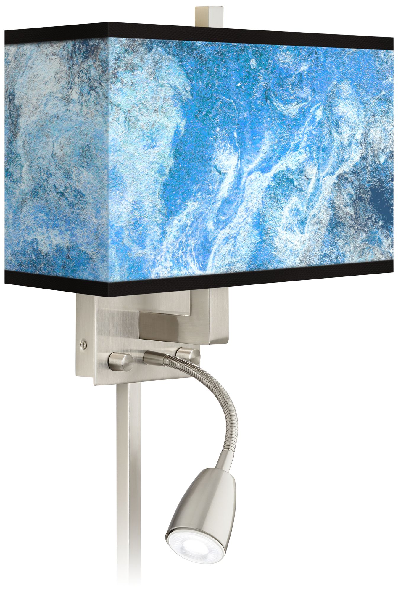 Ultrablue Giclee Glow LED Reading Light Plug-In Sconce