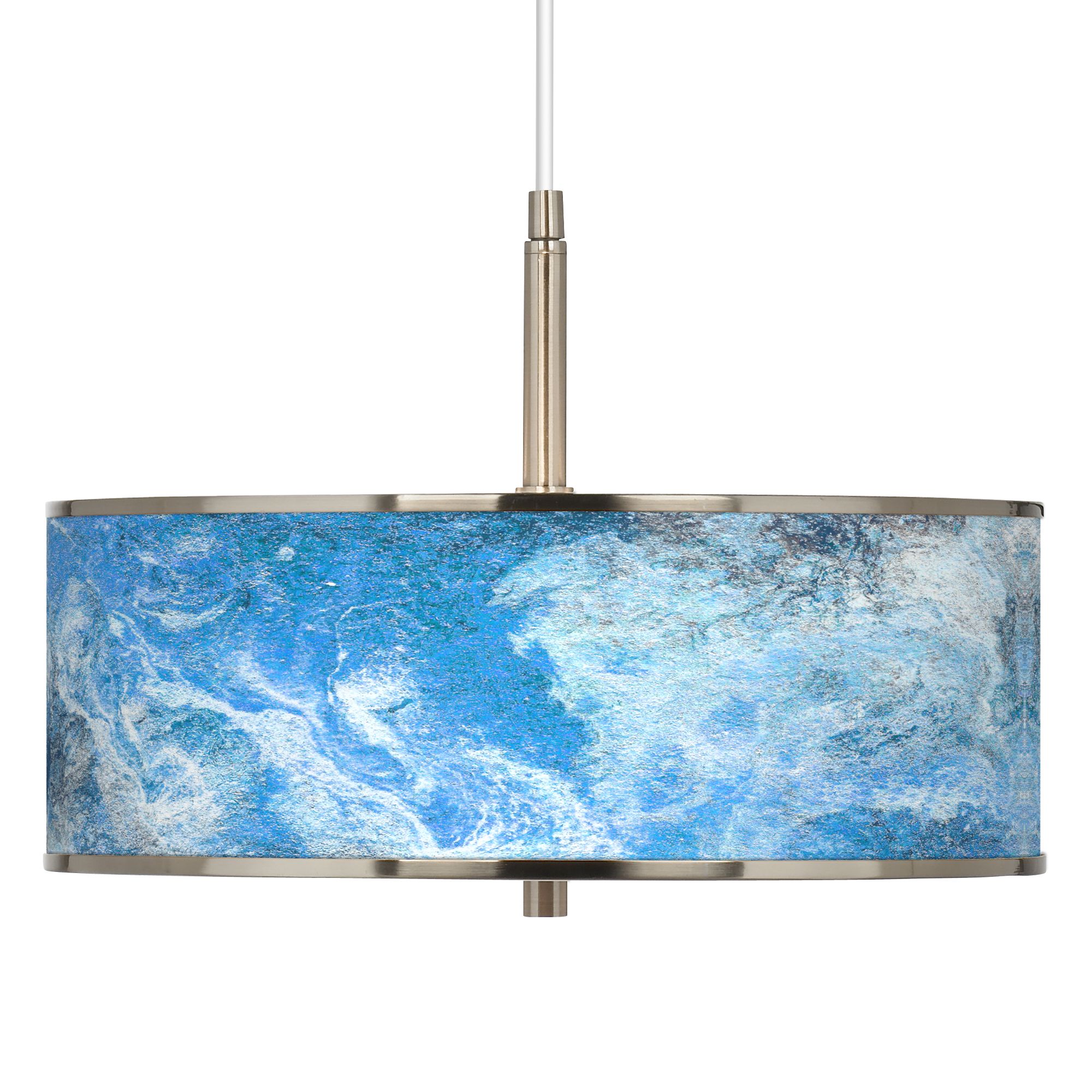 Ultrablue Giclee Glow 16" Wide Pendant Light