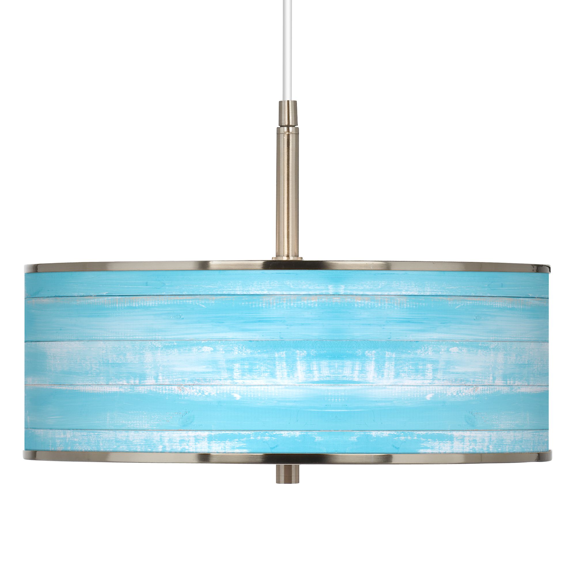 Barnyard Blue Giclee Glow 16" Wide Pendant Light