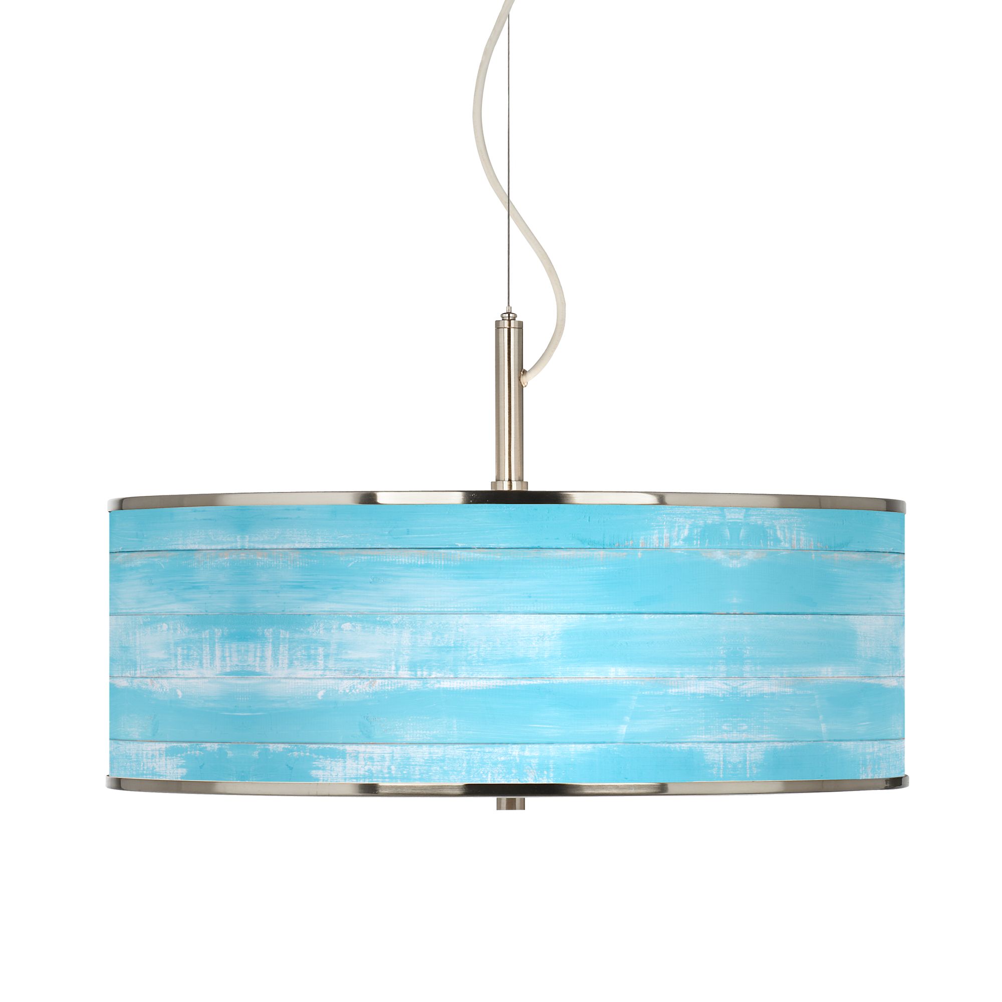 Barnyard Blue Giclee Glow 20" Wide Pendant Light