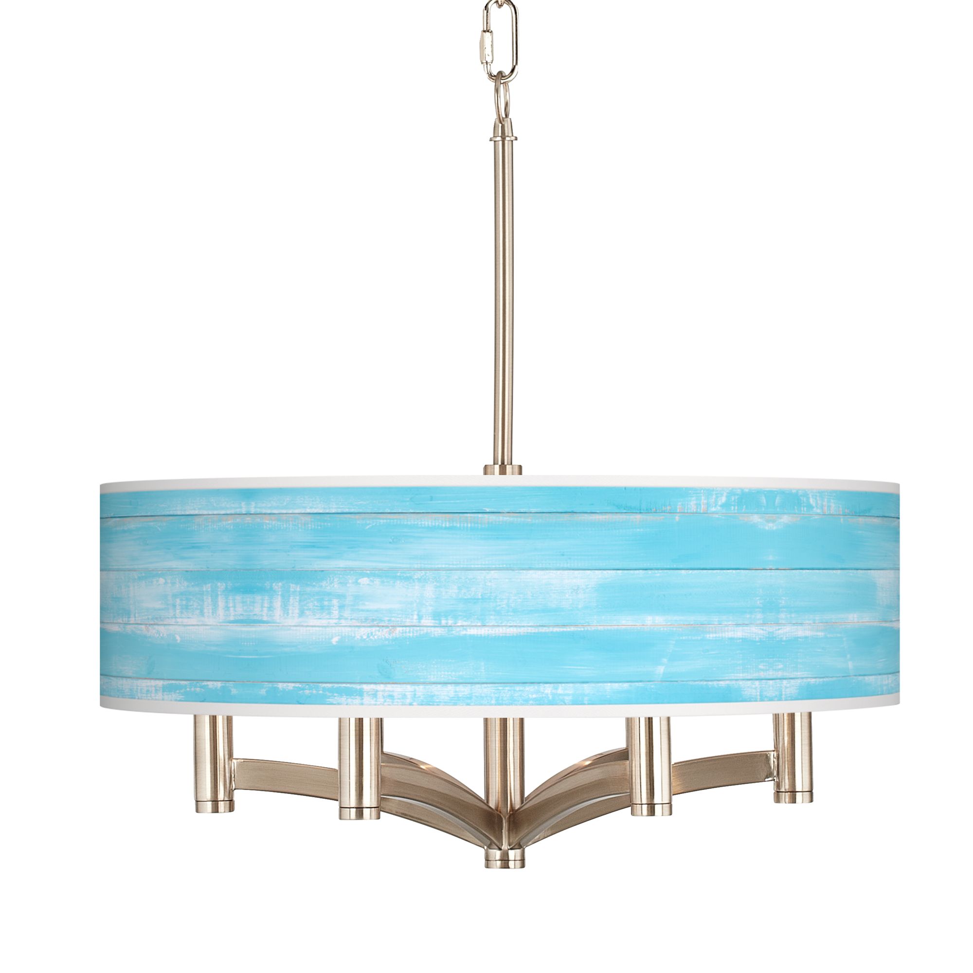 Barnyard Blue Ava 6-Light Nickel Pendant Chandelier