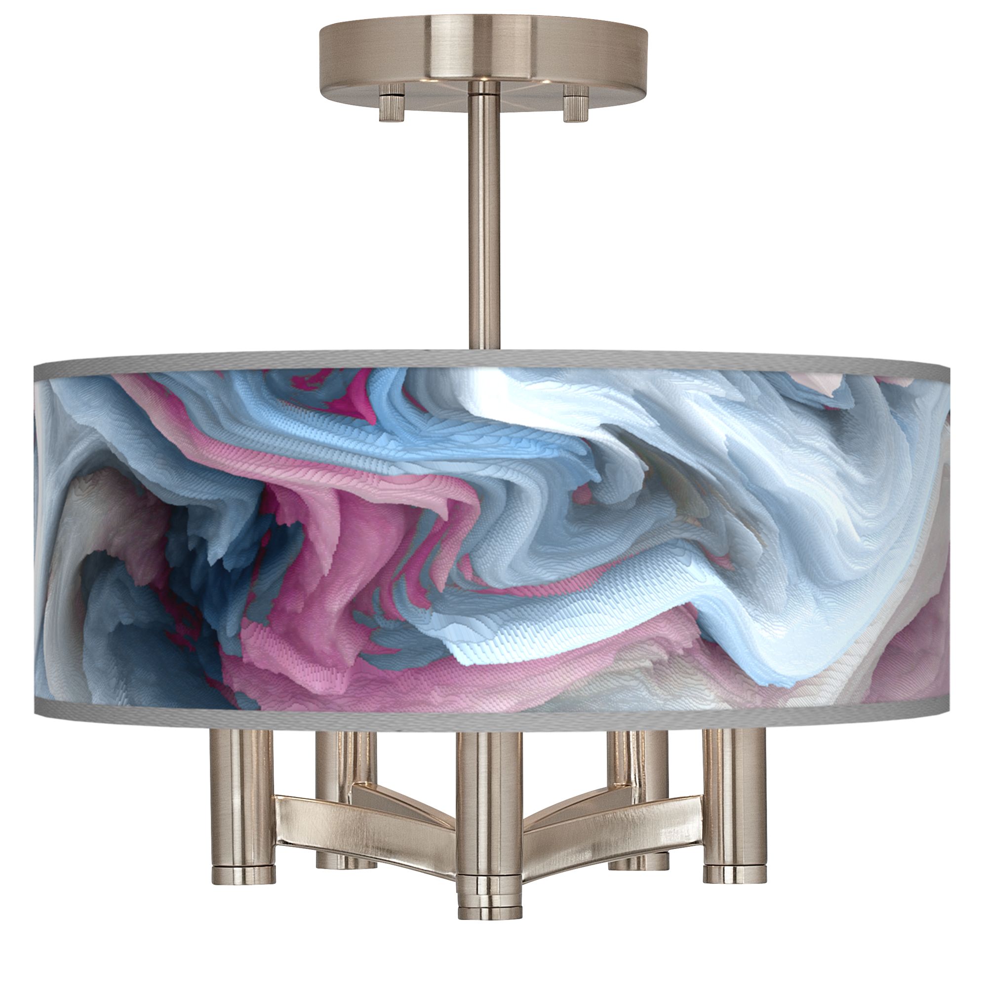 Europa Ava 5-Light Nickel Ceiling Light