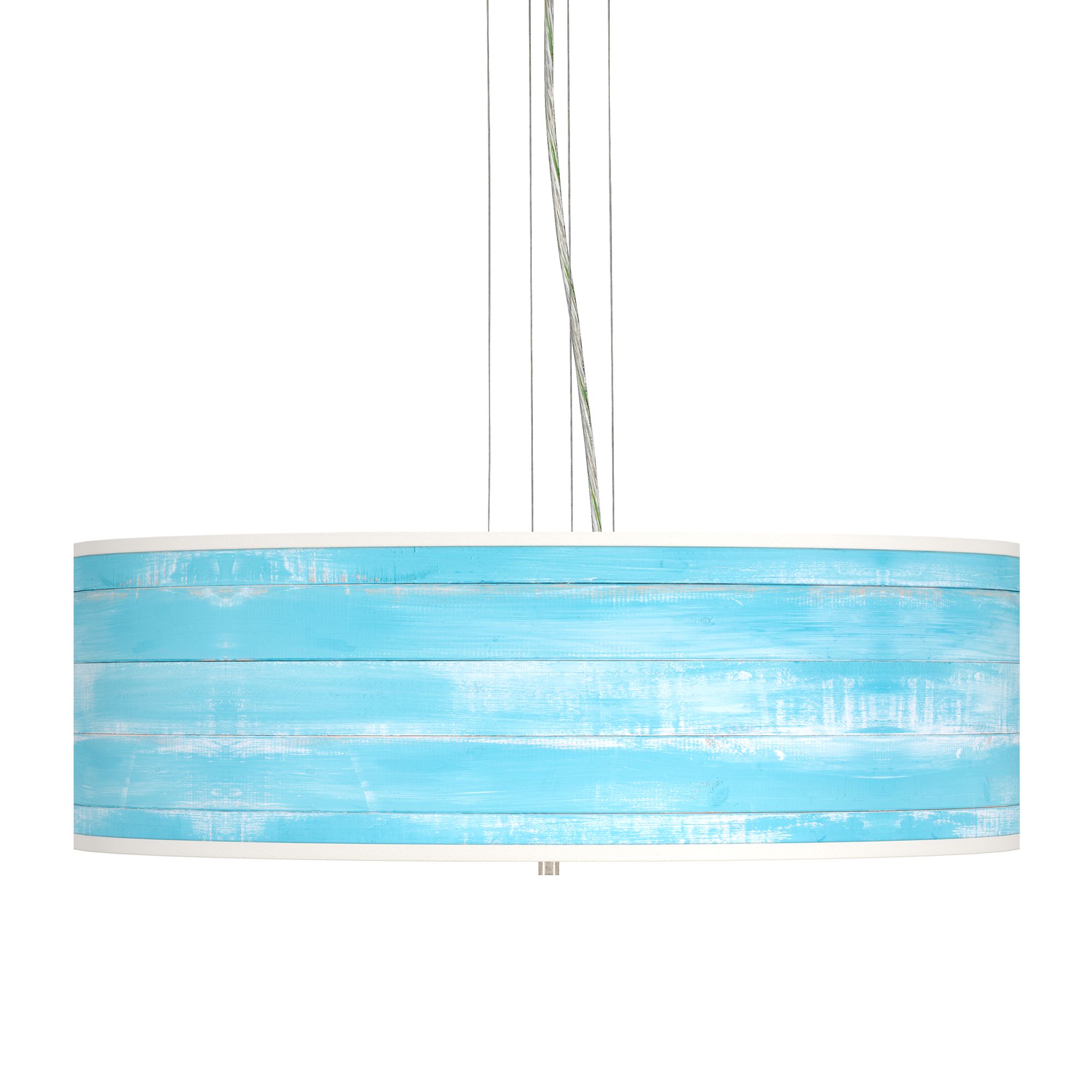 Barnyard Blue Giclee 24" Wide 4-Light Pendant Chandelier