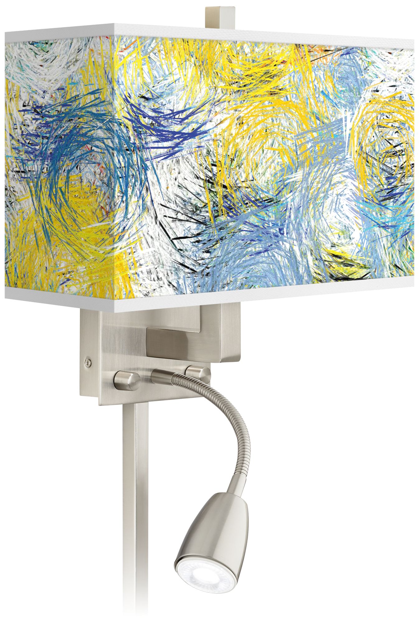 Starry Dawn Giclee Glow LED Reading Light Plug-In Sconce