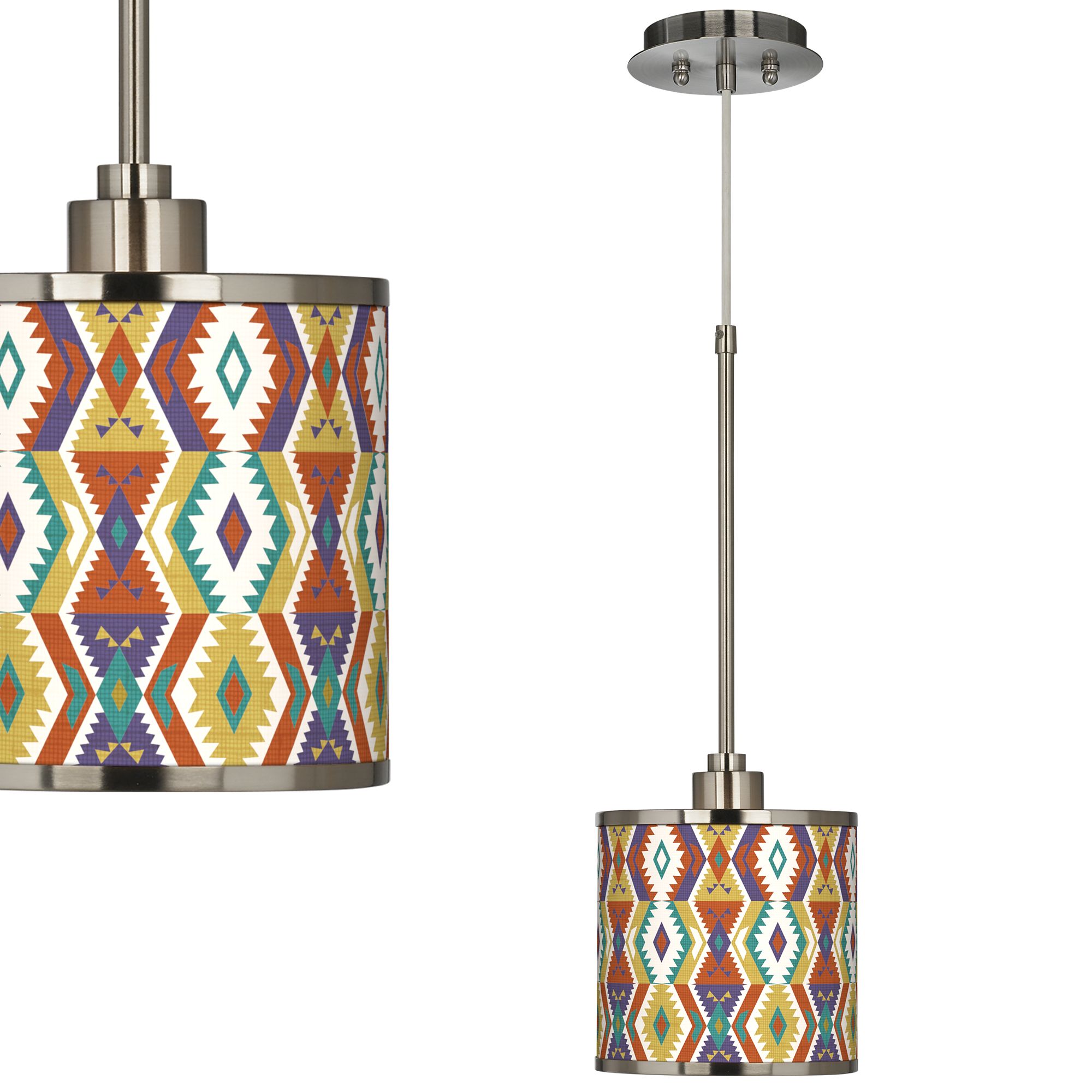 Southwest Giclee Glow Mini Pendant Light