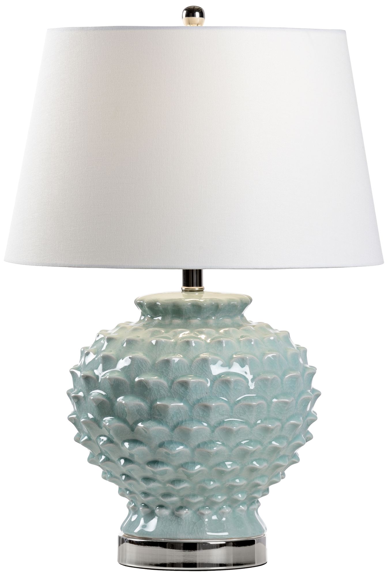Wildwood San Lucas Seafoam Artichoke Table Lamp w/ USB Port