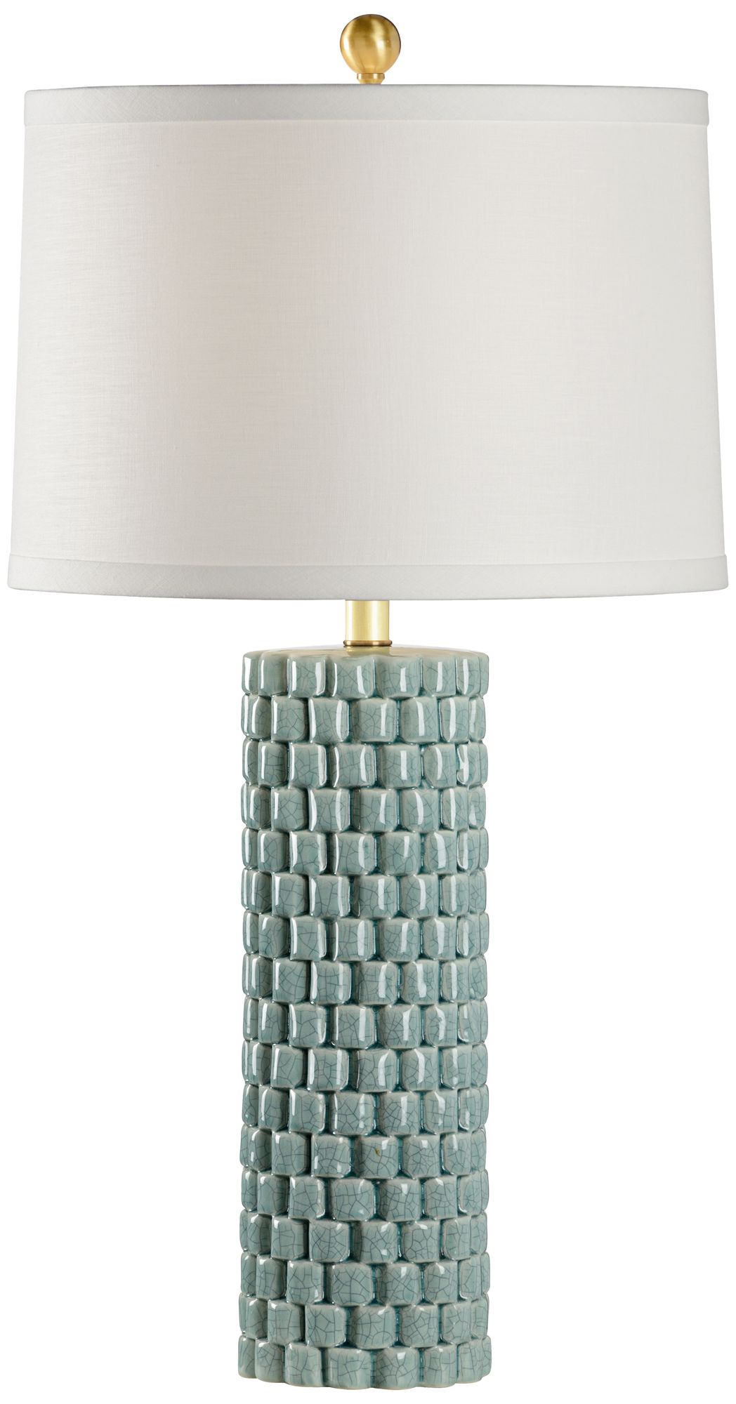 Wildwood Potter Celadon Crackle Glaze Porcelain Table Lamp