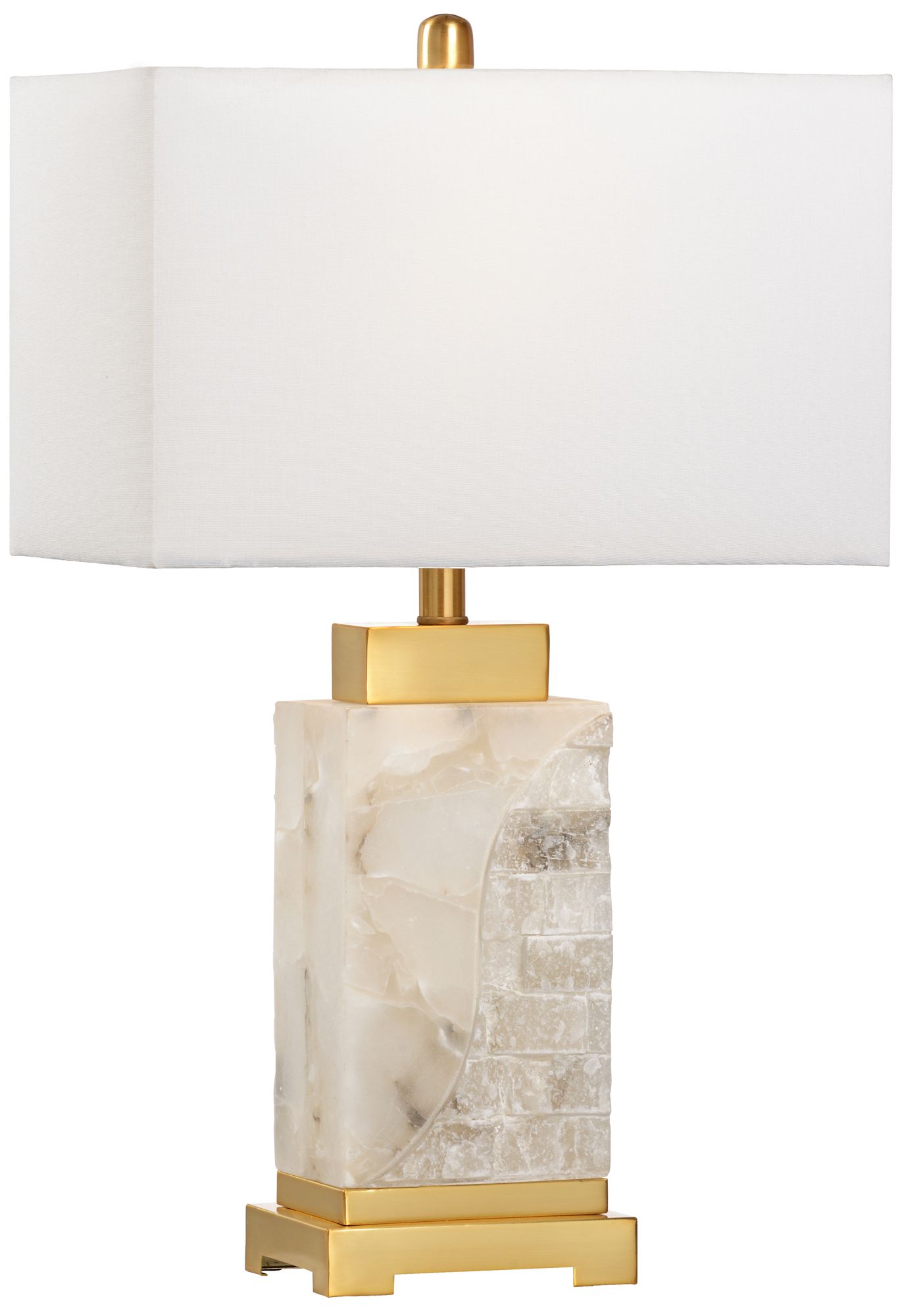 Wildwood Park Place Natural White Alabaster Table Lamp