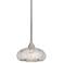 Art Glass and Brushed Nickel 9 1/2" Wide Modern Mini Pendant